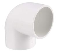 TOP-VIGOR 2 conectores de acoplamiento de codo de PVC de 50 mm deslizantes de 90 grados, conector de enchufe deslizante de tubería de agua para conexión de esquina de tubería de PVC, color blanco