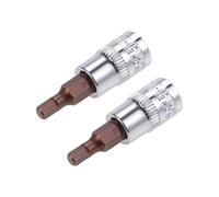 TOP-VIGOR 2 llaves hexagonales de 1/4 pulgadas x llave Allen H4 (4 mm), brocas de acero S2 de alta calidad, broca hexagonal con 38 mm de longitud para llave dinamométrica, llave de trinquete, taladros