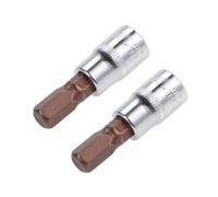 TOP-VIGOR 2 llaves hexagonales de 1/4 pulgadas x llave Allen H7 (7 mm), brocas de acero S2 de alta calidad, broca hexagonal con 38 mm de longitud para llave dinamométrica, llave de trinquete, taladros