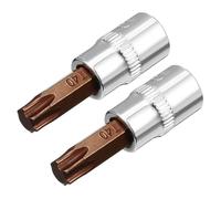 TOP-VIGOR 2 llaves Torx de 1/4 pulgadas x llave T40 CR-V, brocas de acero S2 de alta calidad, broca Torx con 48 mm de longitud para llave dinamométrica, llave de trinquete, taladros eléctricos de