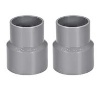 TOP-VIGOR 2 piezas de acoplamiento reductor de PVC DWV, adaptador de conector de tubería de zócalo de 40 mm x 50 mm, conector de tubería de conducto reductor para suministros de agua, construcción