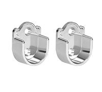 TOP-VIGOR 2 soportes para barra de armario, barra de cortina de ducha en forma de U de 19 mm de diámetro, soporte de barra de brida de aleación de zinc