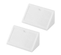 TOP-VIGOR 24 soportes de esquina de plástico, para puerta de armario de 90 grados, 4 agujeros, 42 x 20 x 20 mm, con tapa para reforzar esquinas de ángulo recto, juntas de cajones y muebles