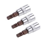 TOP-VIGOR 3 llaves Torx de 1/4 pulgadas x llave T30 CR-V, brocas de acero S2 de alta calidad, broca Torx con 48 mm de longitud para llave dinamométrica, llave de trinquete, taladros eléctricos de