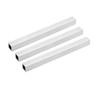 TOP-VIGOR 3 Tubos Cuadrados De Aluminio 6063-25mm x 25mm x 2mm (Espesor) - 300mm De Longitud - Tubo Recto Sin Costura Para Estructuras Industriales Y Proyectos DIY