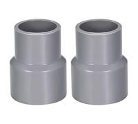 Top-Vigor Adaptador de reducción de tubería de PVC-DWV, 32 mm x 40 mm, rosca para tubería, adaptador, rosca para tubería, rosca para tubería para suministro de agua, gris, 2 piezas