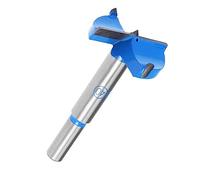 TOP-VIGOR Broca Forstner de 40 mm, broca de carburo de tungsteno para madera, abridor de sierra perforadora para carpintería, bisagra, agujero, perforación, cortador de brocas, azul