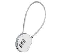 TOP-VIGOR Candado de combinación de 8 pulgadas, 3 dígitos para exteriores, impermeable, reajustable, con cuerda de alambre, candado antirrobo de 20 cm, para equipaje, gimnasio, taquilla, valla, caja