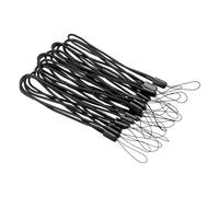 TOP-VIGOR Correas de muñeca universales de nailon, 18 cm, tejido suave, para teléfono, cámara, llaves, USB, botella, paquete de 20, Negro, 3x180mm