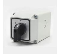 TOP-VIGOR Interruptor selector de cambio universal,con caja impermeable,3 posiciones,16 terminales,interruptor de transferencia de energía,generadores de motor LW26-25/4 25A,selector de leva giratoria