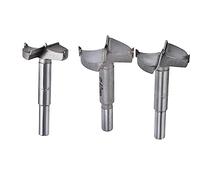 TOP-VIGOR Juego de brocas Forstner de 38 mm, 40 mm, 42 mm, carburo de tungsteno, broca de taladro para madera, abridor de sierra perforadora para carpintería, bisagra, agujero, perforación, juego 3 en