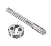 TOP-VIGOR Juego de machos y troqueles métricos M9 x 1,25 mm, rosca de máquina con troquel de roscado redondo, kit de grifo y troquel de alta resistencia para bricolaje, reparación, corte de rosca