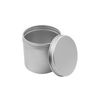TOP-VIGOR Latas redondas de aluminio de 250 ml, tarros de almacenamiento de muestras de cosméticos, recipientes deslizantes deslizantes, tarro de metal pequeño portátil con tapa de rosca para