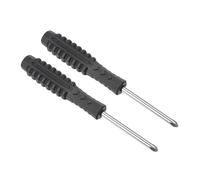 TOP-VIGOR Mini destornillador Phillips, cabeza cruzada de 4 mm con mango negro para pequeños electrodomésticos, 2 unidades
