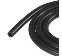 TOP-VIGOR Tubo de silicona 6mm ID x 12mm OD 1.5m / 4.92ft de longitud, manguera flexible de goma de silicona para manguera de aire y agua para bomba de transferencia, color negro