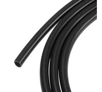 TOP-VIGOR Tubo de silicona de 3 mm ID x 4 mm OD de 2 m / 6,56 pies de longitud, manguera de goma de silicona flexible para bomba de transferencia de agua y aire en color negro