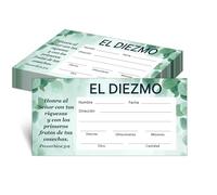 Topabel Sobres de ofrenda de iglesia española, 6.3 x 3.2 pulgadas, 200 unidades