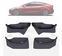 TOPABYTE 4PCS Tesla Model 3 Highland 2024 Caja de Almacenamiento Lateral para Puerta Bandeja Organizadora de Puerta Bolsillos con Ranura para Puerta Delantera y Trasera Protector