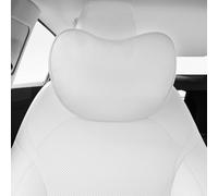 TOPABYTE Almohada para Reposacabezas Cómoda Almohada para el Cuello Cojín de Soporte para el Cuello para Tesla Model 3 Highland Model Y Model S Model X Cybertruck, 1 Paquete, Bblanco