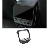 TOPABYTE Cubierta de Ventilación de Aire Acondicionado para Consola Central Trasera para Tesla Nuevo Model Y Juniper 2025 Model 3 2024 Highland Mate Fibra de Carbono Patrón Panel Trim