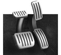 TOPABYTE Cubre Pedales para Tesla Model 3 Highland 2017-2025 y Model Y Juniper 2020-2025 Pedales de Aluminio de Alto Rendimiento para Freno Acelerador Accesorios Antideslizantes, Plata