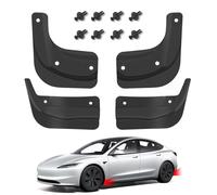 TOPABYTE Guardabarros Protección para Tesla Model 3 Highland 2025 2024 Mud Flaps Splash Guards Fender, Guardabarros Delantero y Trasero Mudguards - 4 piezas