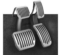 TOPABYTE Pedales para Tesla Model Y Juniper Model 3 Highland 2017-2025 Cubre Pedales de Aluminio Antideslizantes de Recambio, Cubierta Antideslizante para Pedal de Freno y Acelerador, Plata