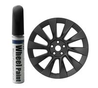 TOPABYTE Pintura de Retoque para llantas Negro Mate para Tesla Model Y 20" Induction Wheel Touch Up Paint Reparación de rayones en llantas Pintura para llantas Curb Rash Paint Pen (Armor Black)