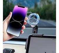 TOPABYTE Soporte Magnético Teléfono para mag-Safe Tesla Model 3 Highland Model Y Model S Model X Cybertruck Accesorios Mejorado Flip Cover Locking Strongest Magnet Power Screen Car Phone Holder