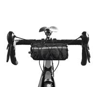 Topactive Bolsa Manillar Bicicleta 22x11cm, Mochila para Gravel,Bikepacking, Bolsa Bicicleta Impermeable, Accesorios para Bici (Negro)