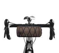 Topactive Bolsa Manillar Bicicleta,Mochila para Gravel,Bikepacking, Bolsa Bicicleta Impermeable, Accesorios para Bicicleta (Marrón)