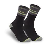 Topactive Calcetines Ciclismo Altos Transpirables, Calcetines running unisex para Hombres y Mujeres - 1 Par (45-47, Negro Gris Verde)