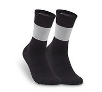 Topactive Calcetines Ciclismo Altos Transpirables, Calcetines running unisex para Hombres y Mujeres - 1 Par (45-47, Negro Blanco)