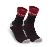 Topactive Calcetines Ciclismo Altos Transpirables, Calcetines running unisex para Hombres y Mujeres - 1 Par (39-41, Negro Rojo Azul)