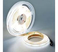 TOPAI 12V Tira LED COB Blanco frio 6000K Flexible CRI 90+ 5M Alta Densidad 480LED/M Brillo Alto 4000Lm IP20 no impermeable para Cocina, Dormitorio, Hogar Bricolaje
