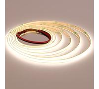 TOPAI Tira LED COB 4000K Estrecho 3mm Ancho, Tira Luz LED 12V Blanco Natural 5M 384LED/M CRI>93 Adhesivas Flexible Cortable IP20 Non Impermeable para cocina dormitorio iluminación DIY