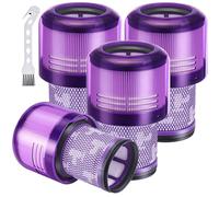 TOPALL Filtros para filtros Dyson V12, filtro de repuesto para aspiradora Dyson V12 Origin, V12 Detect Slim, V12 Slim, V12 Detect Slim Absolute, sustituye #971517-01 (4 unidades)