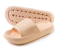 TOPALL Zapatillas Casa Mujer Verano/Invierno,Pantuflas Mujer,Zapatillas de Estar por Casa,Chanclas Piscina Sandalias Antideslizantes Cómoda Mujer/Hombre Interior Exterior Cloud Pillow Slippers