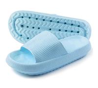 TOPALL Zapatillas Casa Mujer Verano/Invierno,Pantuflas Mujer,Zapatillas de Estar por Casa,Chanclas Piscina Sandalias Antideslizantes Cómoda Mujer/Hombre Interior Exterior Cloud Pillow Slippers
