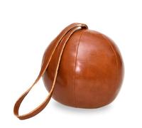 TOPANBIETER 999 Tope decorativo para puerta, bola de piel sintética con trabilla, tope para ventana, tope de suelo, tope para puerta (bola de piel sintética con correa)