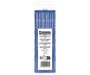 TOPARC - 10 ELECTRODOS TUNGSTENO WR2 Ø2,4 - TURQUESA (AC/DC - ALUMINIO/ACERO)