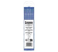 TOPARC - 10 ELECTRODOS TUNGSTENO WR2 Ø1,6 - TURQUESA (AC/DC - ALUMINIO/ACERO)