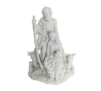 TOPAZ Belén Compacto 30 cm con Animales en Resina Blanca · Nacimiento sin Pintar para Decorar o Pintar · Virgen, San José, Niño Jesús, Buey y Mula