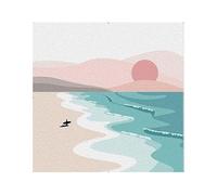 TOPAZ - Kit Pintura por Números Fácil · Lienzo 30x40 cm Montado en Bastidor · Incluye Pinturas Acrílicas, Pinceles y Guía Paso a Paso · Ideal para Principiantes (Playa Paradisiaca, Multicolor)