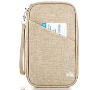 TOPBAG Soporte para pasaporte familiar, cartera de pasaporte con bloqueo RFID para mujer, organizador de documentos de viaje para carteras de primera calidad, bolsa impermeable para pasaporte para
