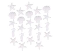 TOPBATHY 1 Juego Caballito De Mar De Resina Concha De Mar Simulación De Estrella De Mar Caballitos De Mar Conchas Marinas Adornos para Peceras Acuarios Conchas Marinas Piezas