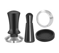 TOPBATHY 1 juego Completo de Herramientas para Café Espresso Inoxidable con Anillo Dosificador y Distribuidor de Aguja Compatible con Máquinas de Café Color Negro