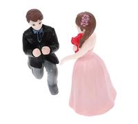 TOPBATHY 1 Juego Muñeca De La Boda Selección De Pasteles De Panadería Cifra Estatua De La Novia Miniaturas Apoyos De De Fotos Estatuilla De Hada Rosa De Polivinilo