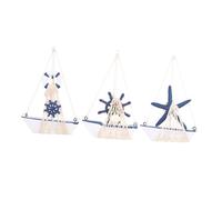 TOPBATHY 1 Juego Ornamento Modelo De Vela Adorno Náutico Solar Bote Conchas De Mar Grandes Cacerola Múltiple Mediterráneo De Escritorio Modelo De Náutico Resina 3 Piezas