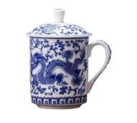 TOPBATHY 1 Juego Taza De Té De Porcelana Azul y Taza De Café Chino Taza Para Beber Taza De Té De Porcelana China Taza De Té Portátil Vaso De Beber Leña Menuda Personal Cerámica